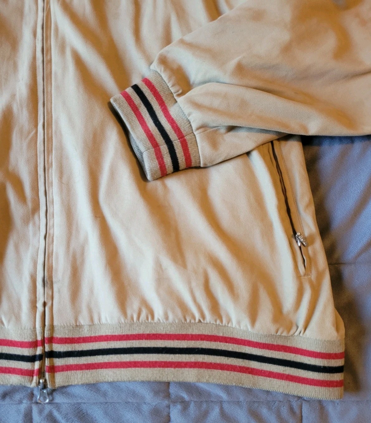 Giacca da pista XXXL 3XL uomo anni 90 PONY tempo libero beige beige zip