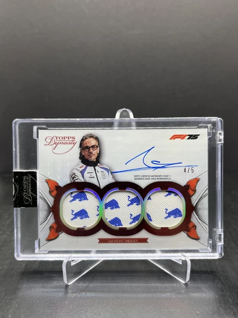 2025 Topps Dynasty F1 Laurent Mekies Triple Relic Autograph Red 4/5 #SDTRA-LME