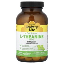 L-Theanine, Mint, 100 mg, 60 Chewable Tablets