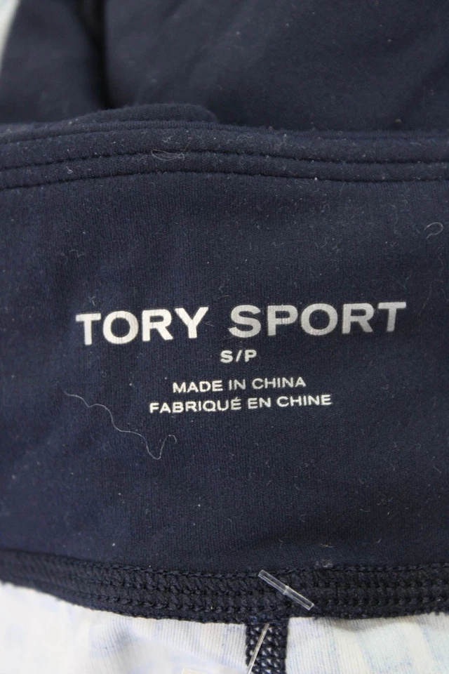 Pantalones Leggings Tory Burch Mujer Estampados Tiro Alto Azul Talla S Foto 4 de 4