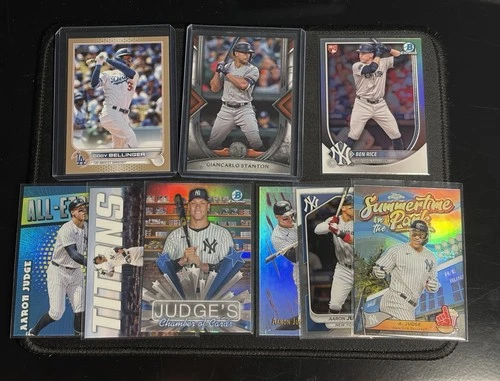 NY Yankees 9-Card Topps Lot (Aaron Judge, Rice Rookie, Stanton, Bellinger /2022)