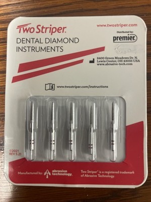 Abrasive Technology Two Striper 261.8F Diamond Burs 5/Pk