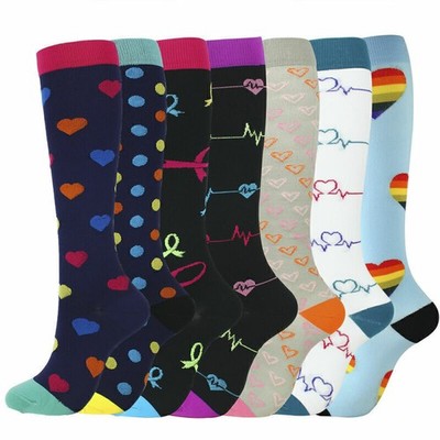 7 Paare Kompressionsstrümpfe Set Trombosestruempfe Kompressionssocken Unisex