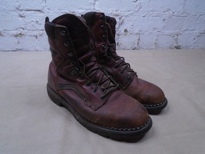 Red Wing Shoes Boots Mens Dyna Force Brown 10 D Steel Toe Shoe Leather Work 938