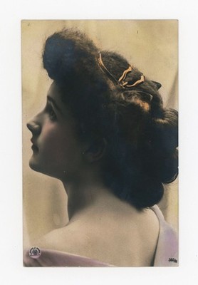 Antique Real Photo Postcard Glamorous Woman IDd Edith Pauline Erspamer Tacoma WA
