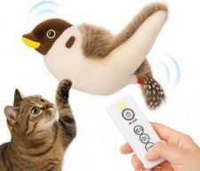 Flying Bird Cat Toy   Flappy   Remote Control, Brown  White
