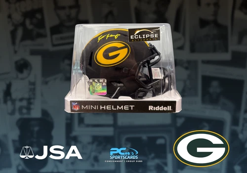 Brett Favre Signed Auto Green Bay Packers Eclipse Mini Football Helmet JSA COA