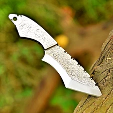 Custom Handmade Engraved Blade & Steel handle Best Skinner knife Tactical Hunt