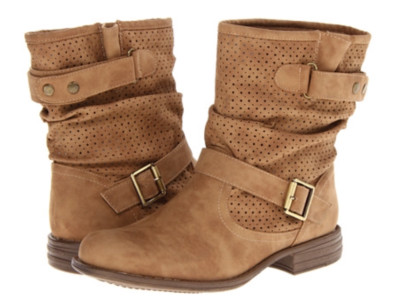 SKECHERS Women's Mad Dash Flat Slip-on Boots Beige Tan Suede Round Toe US Sz 11