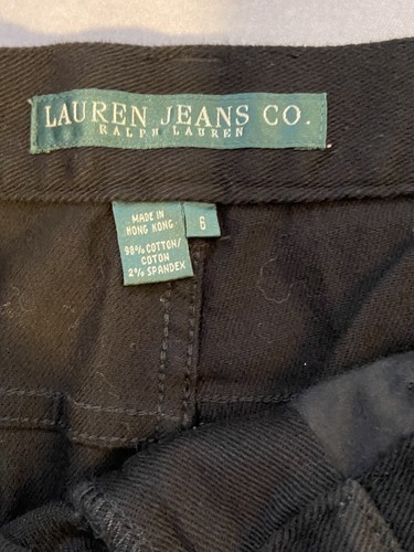 Ralph Lauren Jeans donna 6 pantaloni denim nero su nero ricamati floreali - Foto 4 di 7