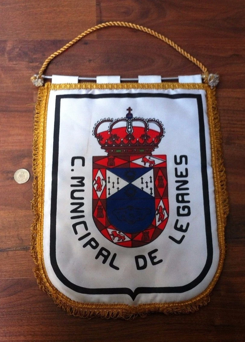 Écharpe De Foot Vintage - CD Leganés, Rare Et Recherchée (bueno Estado)