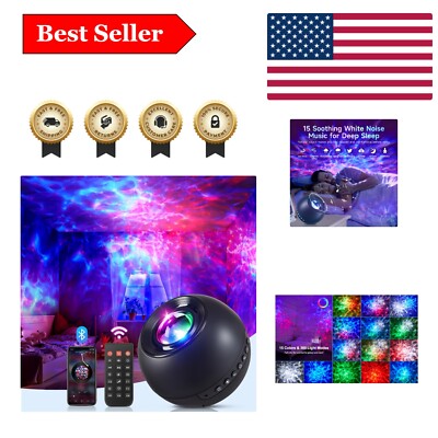 Upgrade Your Sleep with 15-Color Galaxy Projector & Soothing Sound Machine