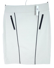 NWT ANN TAYLOR Women's Stretch Cotton Rayon Pencil Skirt Pocket Gray Size 4 89