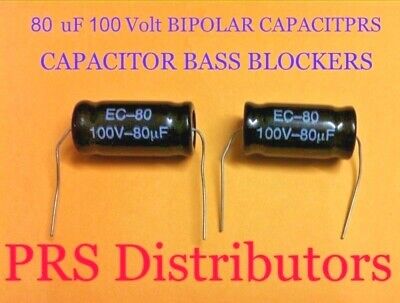 CAPACITOR 50uF 100 Volt BIPOLAR BASS BLOCKER SPEAKER TWEETER CROSSOVER 1 piece