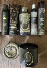 Bath & Body Works Midnight Spell 6 Pc Set Spray, Shimmer, Cream, Candle, Wash