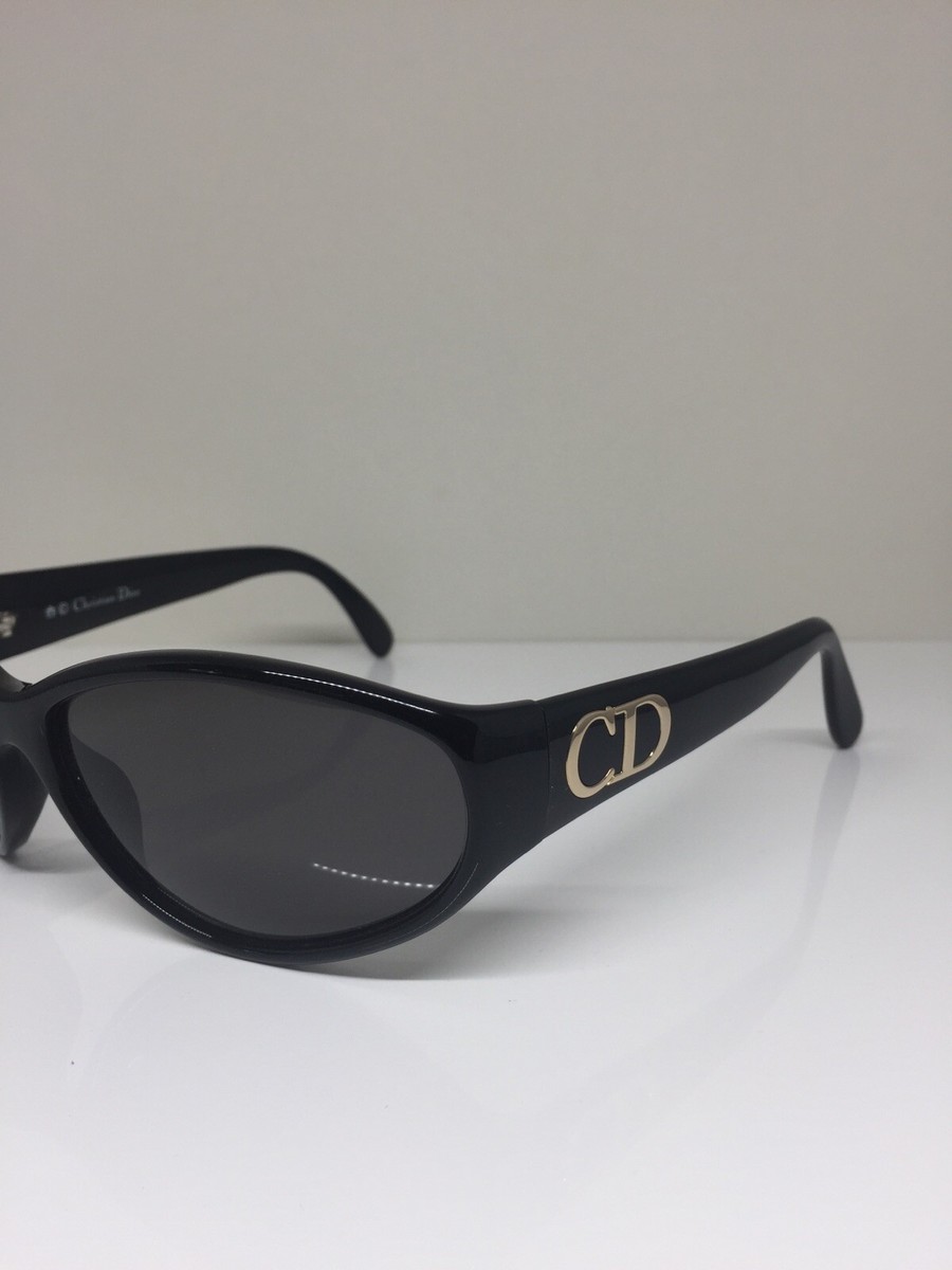 小物 Dior Vintage Oval Sunglasses CD Logo New Vintage Christian Dior CD 2931 Sunglasses C. 90 Black & Gold