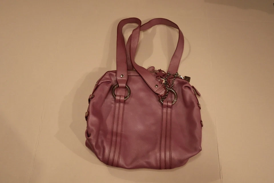bolsos de mujer, color morado claro, cuero genuino, tamaño mediano Foto 2 de 4