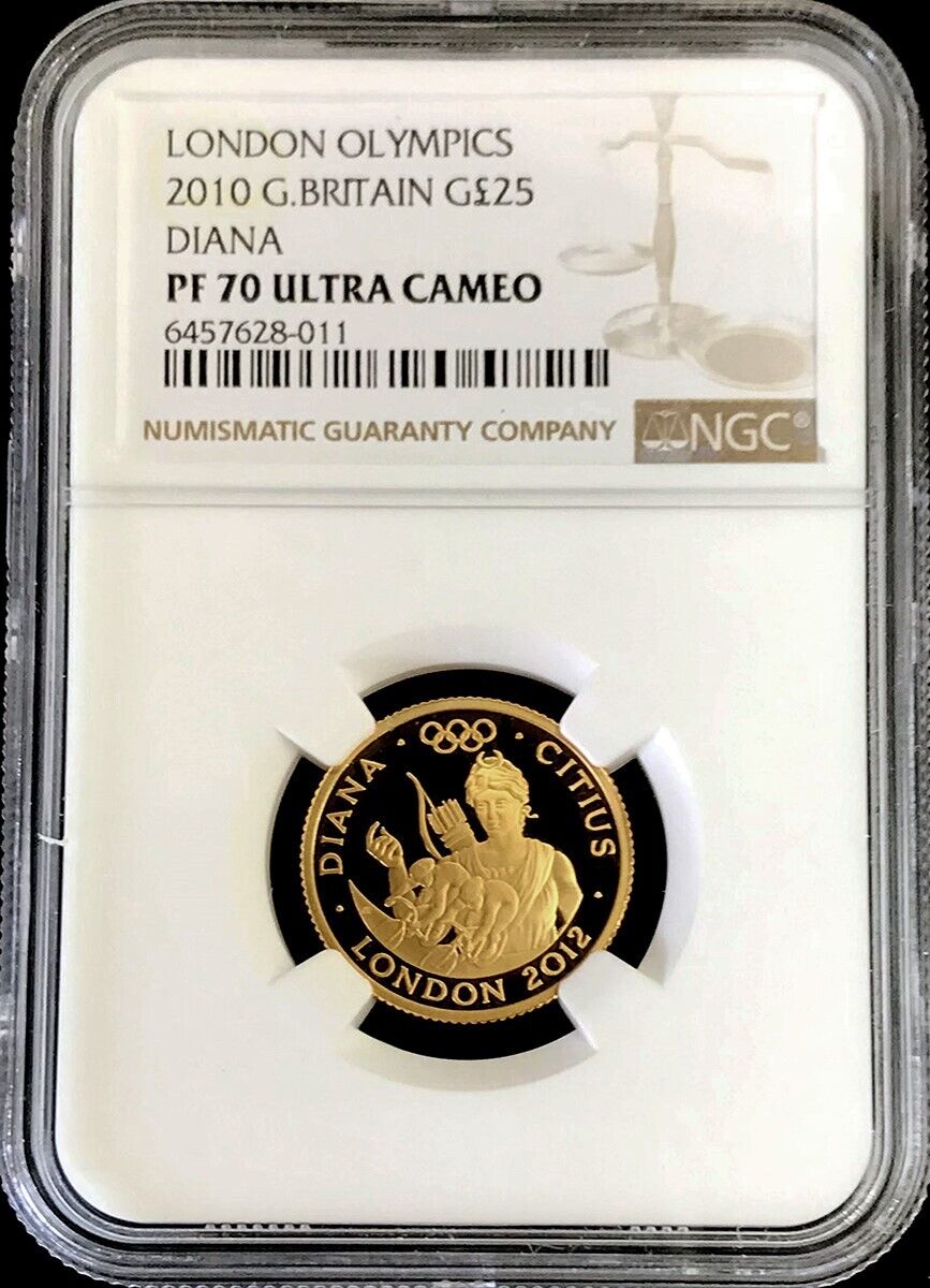 2010 GOLD GREAT BRITAIN NGC PROOF 70 UC 25 POUNDS LONDON 2010 GOLD GREAT BRITAIN NGC PROOF 70 UC 25 POUNDS LONDON