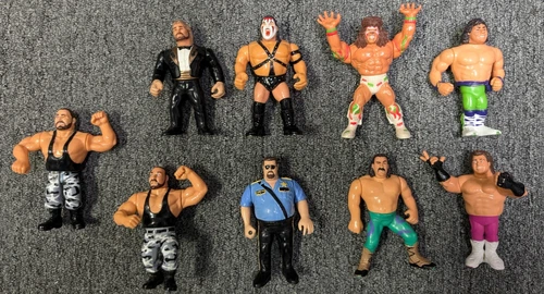 WWF WWE Hasbro Action Figures Lot 9 figures Million Dollar Man, Warrior, Smash
