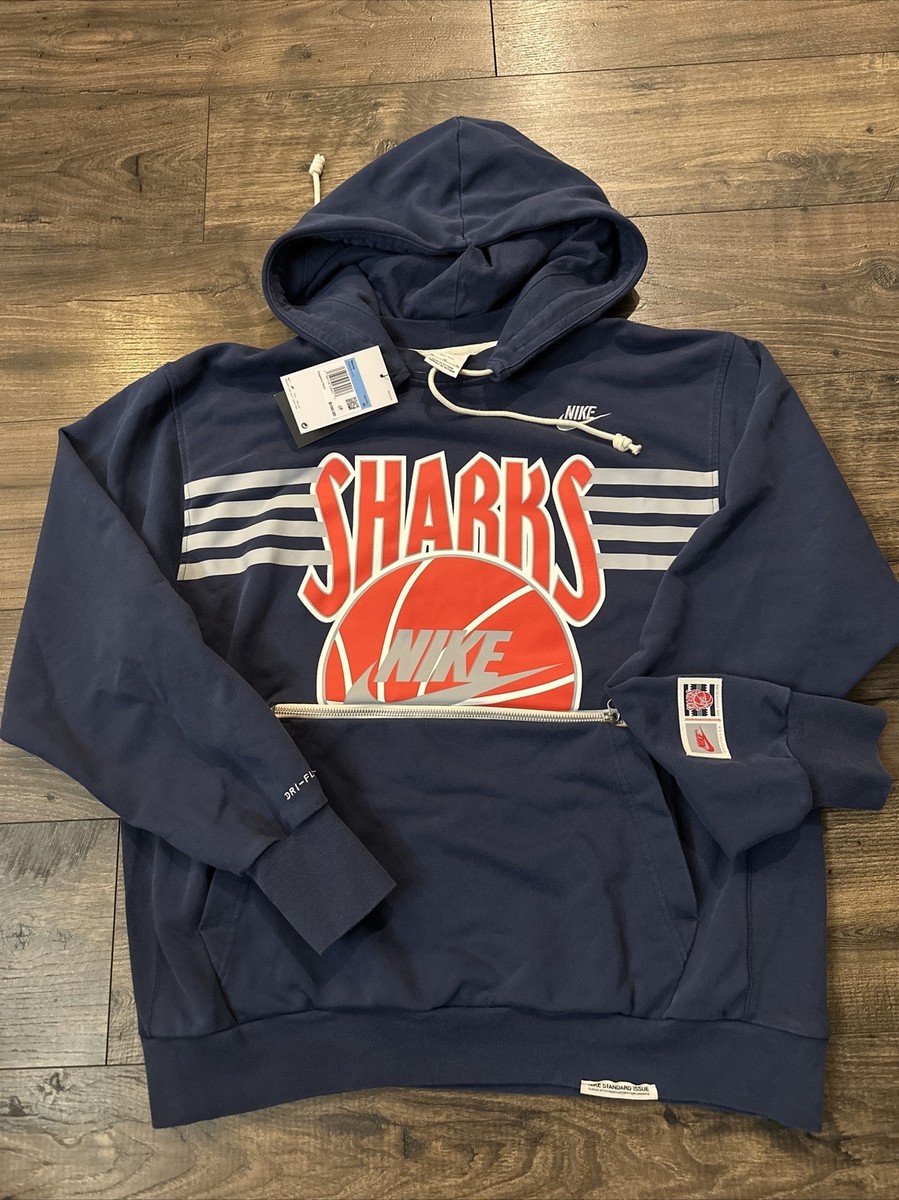 その他 M Nike Dri-FIT Standard Issue Vintage Sharks Navy Blue Mens FB9030