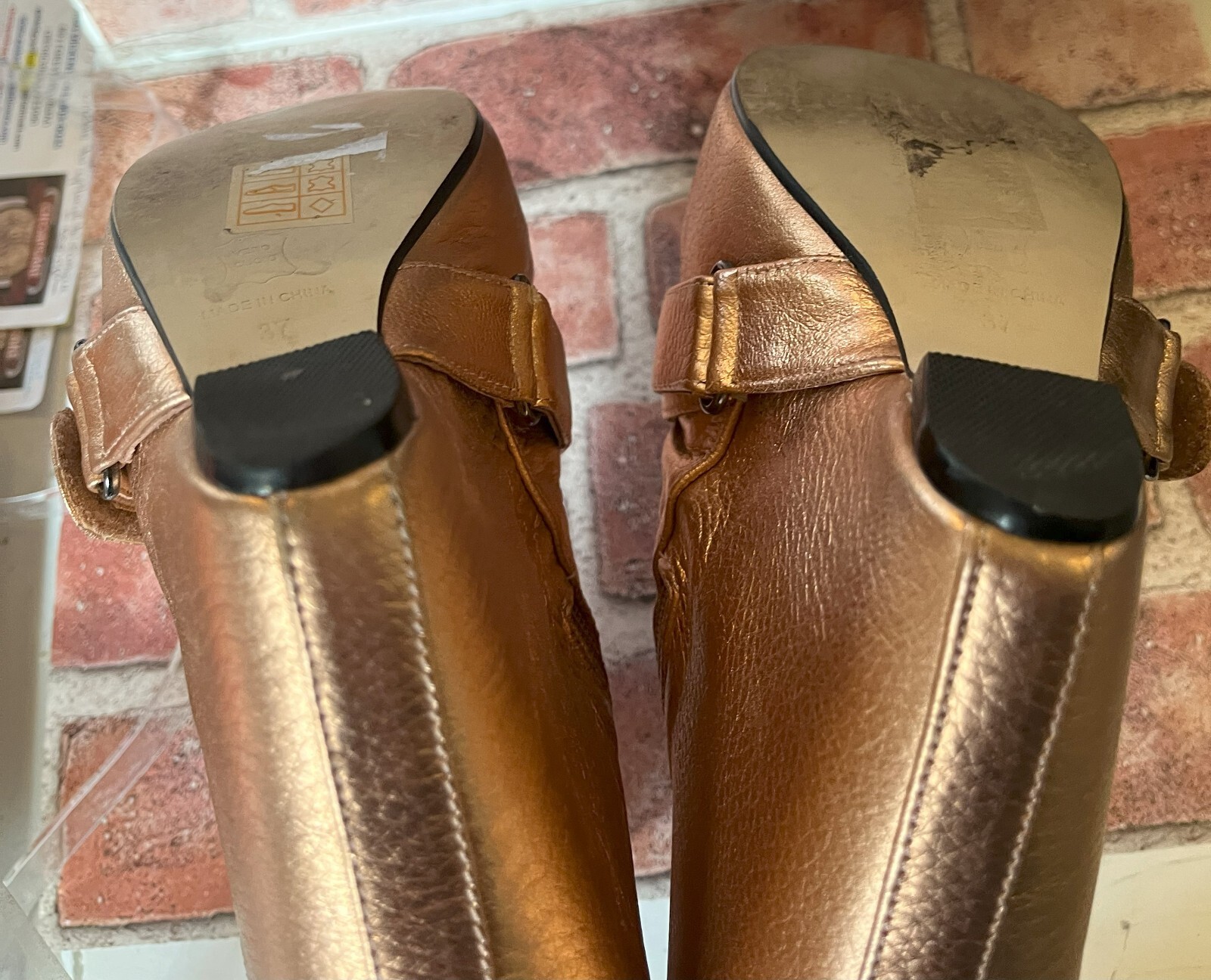 SENSO DIFFUSION LIGHT COPPER METALLIC LEATHER WED… - image 8