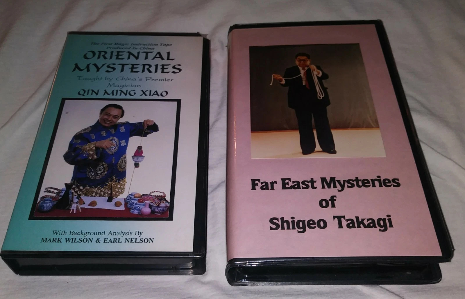 2 VHS 日本 & 中国 Shigeo Takagi Qin Ming Xiao カードコインロープサンドステージマジック - 画像1/4