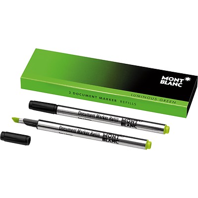 2x DOKUMENTENMARKER-MINE MONTBLANC LUMINOUS GREEN / GRÜN, 105169