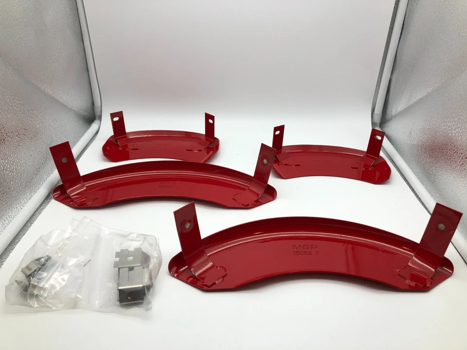 CUBIERTAS DE PINZA MGP 2005 A 2008 AUDI A4 BASE TRACCIÓN DELANTERA ROJO NUEVO EXCESO DE EXISTENCIAS Foto 2 de 4