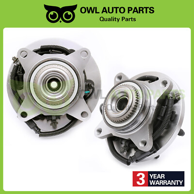 Ford Lincoln Front Driver & Passenger Side 2 Piece Wheel Bearing & Hub Assembly Set TRQ BHA53782