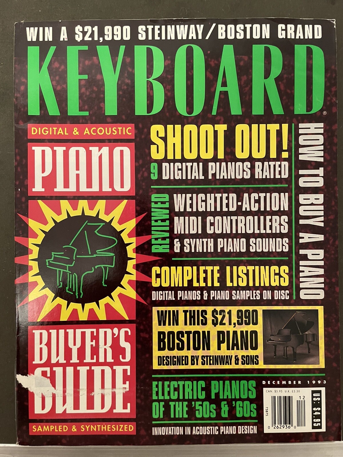 Keyboard Magazine-Dec. 1993-Electric Pianos of the 50s & 60s/ Piano Sampling