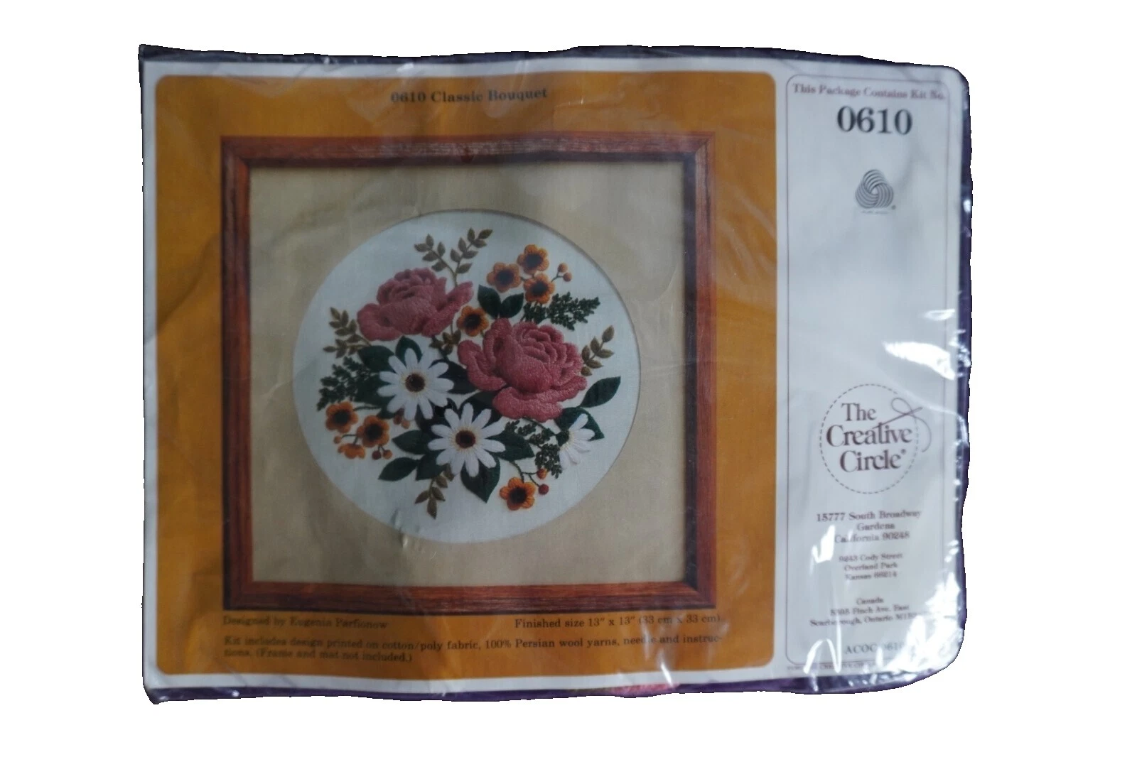 The Creative Circle Framed Picture Crewel Embroidery Kits
