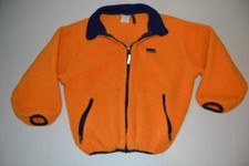L.L.BEAN OUTDOORS ORANGE FLEECE JACKET YOUTH KIDS SIZE SMALL S
