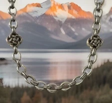 Brighton INTERLOK KNOT LINK Necklace List $158 NWT JM7345