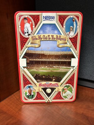 NESTLE BABE RUTH LIMITED EDITION TAKE ME OUT TO THE BALLGAME BASEBALL TIN