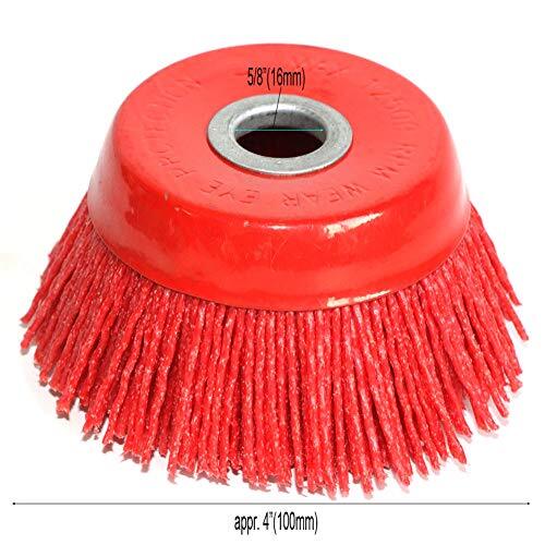 2PCS 4 Inch Abrasive Wire Nylon Cup Brush for Angle Grinder, for