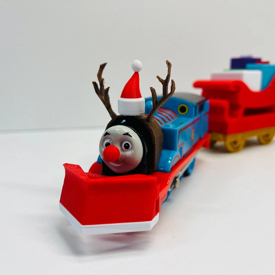 Tren de Navidad Thomas & Friends PERSONALIZADO IMPRESO EN 3D Rudolf & Sleigh Trackmaster Foto 2 de 4