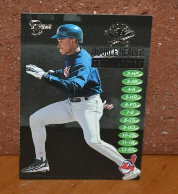 BASEBALL CARD DUGOUT AXCESS KENNY LOFTON CLEVELAND INDIANS DOUBLE HEADER
