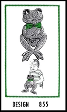 Mail Order # 855 FROG Fabric Sewing Pattern CUTE Stuffed Animal Toy ~18" Tall~