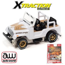 NEW Auto World Xtraction Off Road 1979 Jeep CJ-7 White HO Scale Slot Car