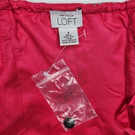 Ann Taylor LOFT NWOT Halter Top Silk Crop Corset Pink Floral Retro Y2K Womens 4