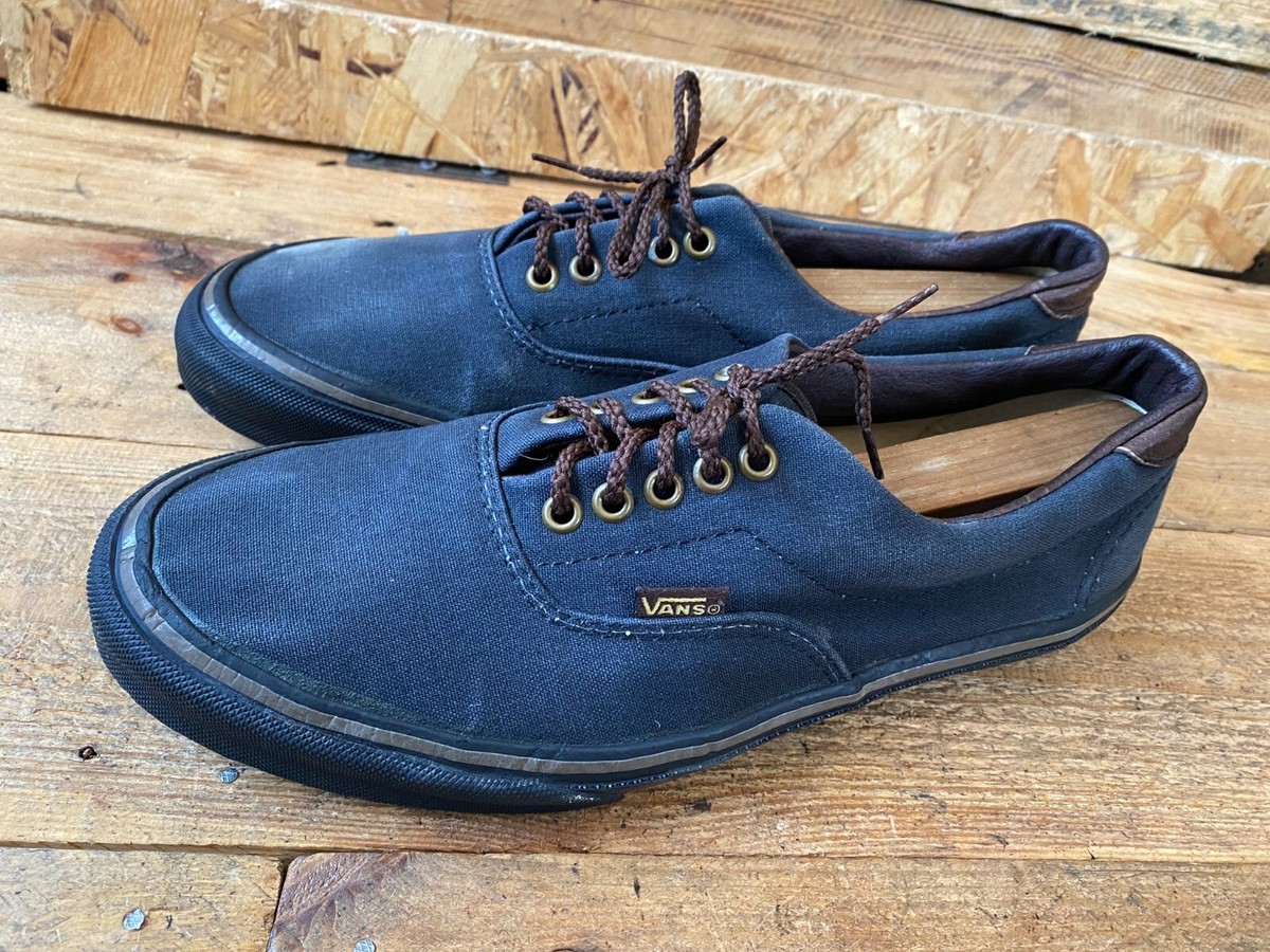 80s〜　VANS USA製 Authentic水色　デッドストック　M VANS,90s,MADE IN USA,SLIP-ON,BLUE RETRO RECTANGLE,USY13,DEAD
