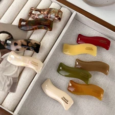 1pc Mini Wavy Acetate Hair Clip Acetic Acid Duckbill Barrettes Hairpins Headwear