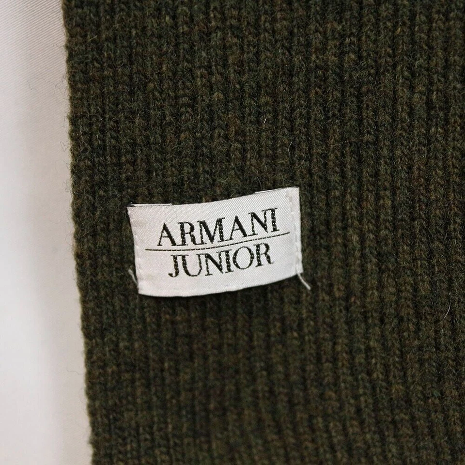 Sciarpa Armani Junior colore verde 140x23 cm - Imagen 3 de 4