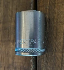 Vintage Westcraft 13/16" 12 Point Chrome Socket 1/2" Drive N Made USA