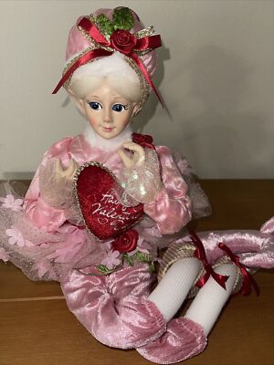 Cynthia Rowley Valentine s Day Elf Doll Girl 24   Figure Fairy Pixie Shelfsitter