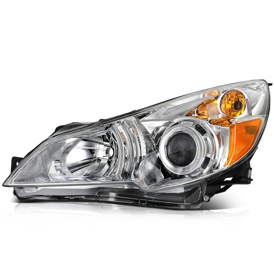 Headlights Assembly Pair For Subaru Legacy 20102014 Chrome Housing