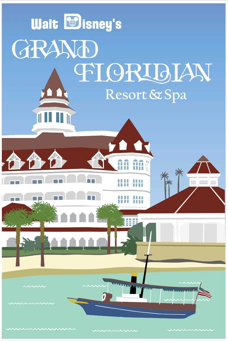 Walt Disney World Grand Floridian Resort Poster Art