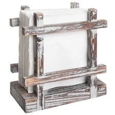 MyGift Rustic Torched Wood Upright Napkin Holder Tabletop Paper Towel Dispenser