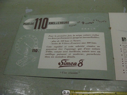 SIMCA 8  BROCHURE  1937 LA NOUVELLE  SIMCA    FRANCE  FRENCH   - Picture 3 of 7