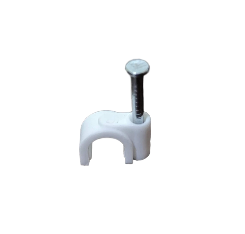 Jual Klem Kabel Round Cable Clip Penjepit Kabel 8mm Masko Paku Beton - View #9